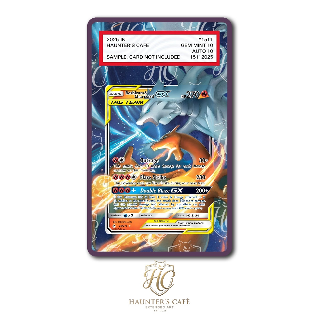 Reshiram & Charizard GX #20 Pokemon Unbroken Bonds (Custom Extended Art)