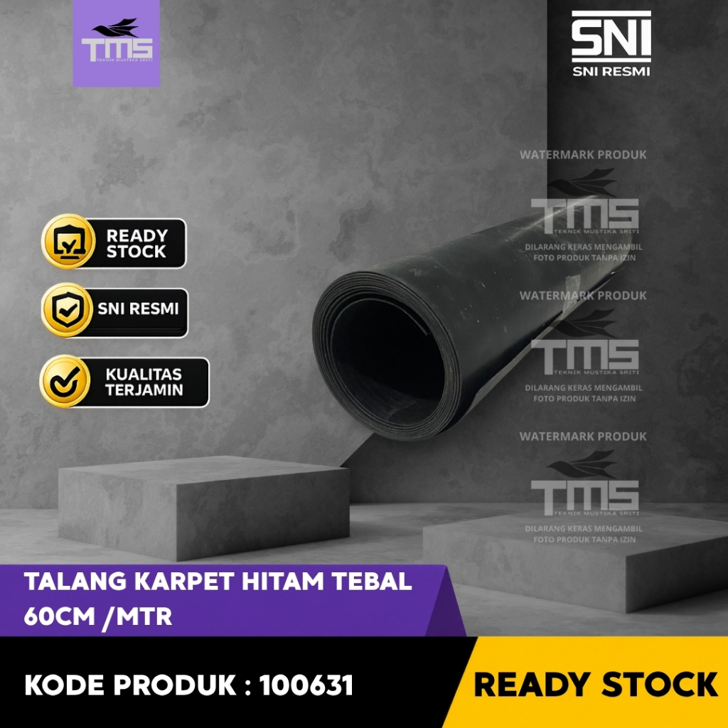 Talang Karpet Hitam Tebal 60 cm per Meter PVC Premium Anti Bocor Pelapis Talang Air Atap Rumah Bangu