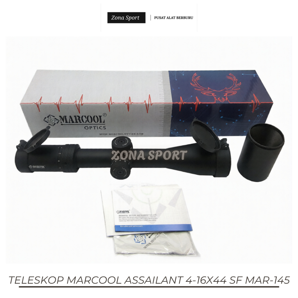 TELESKOP MARCOOL ASSAILANT 4-16X44 SF MAR-145 ORIGINAL ASLI BERKUALITAS