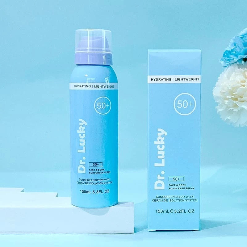 Dr. Lucky - Sunscreen Spray SPF 50+ PA++++ 150ml Glowing Whitening Anti UV No Lengket | BOX REJECT