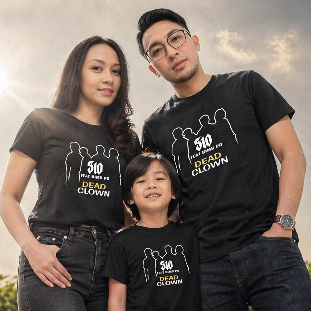 Kaos 510 - DEAD CLOWN Feat. Bimopd Tshirt 100% Cotton | Bisa untuk Kaos Ayah Anak | Bisa Untuk Famil