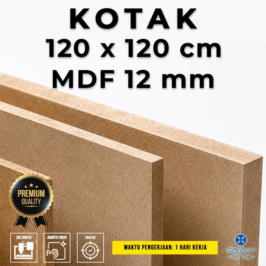 Kotak 120 x 120 cm - MDF 12 mm - Papan lembaran kayu / Triplek