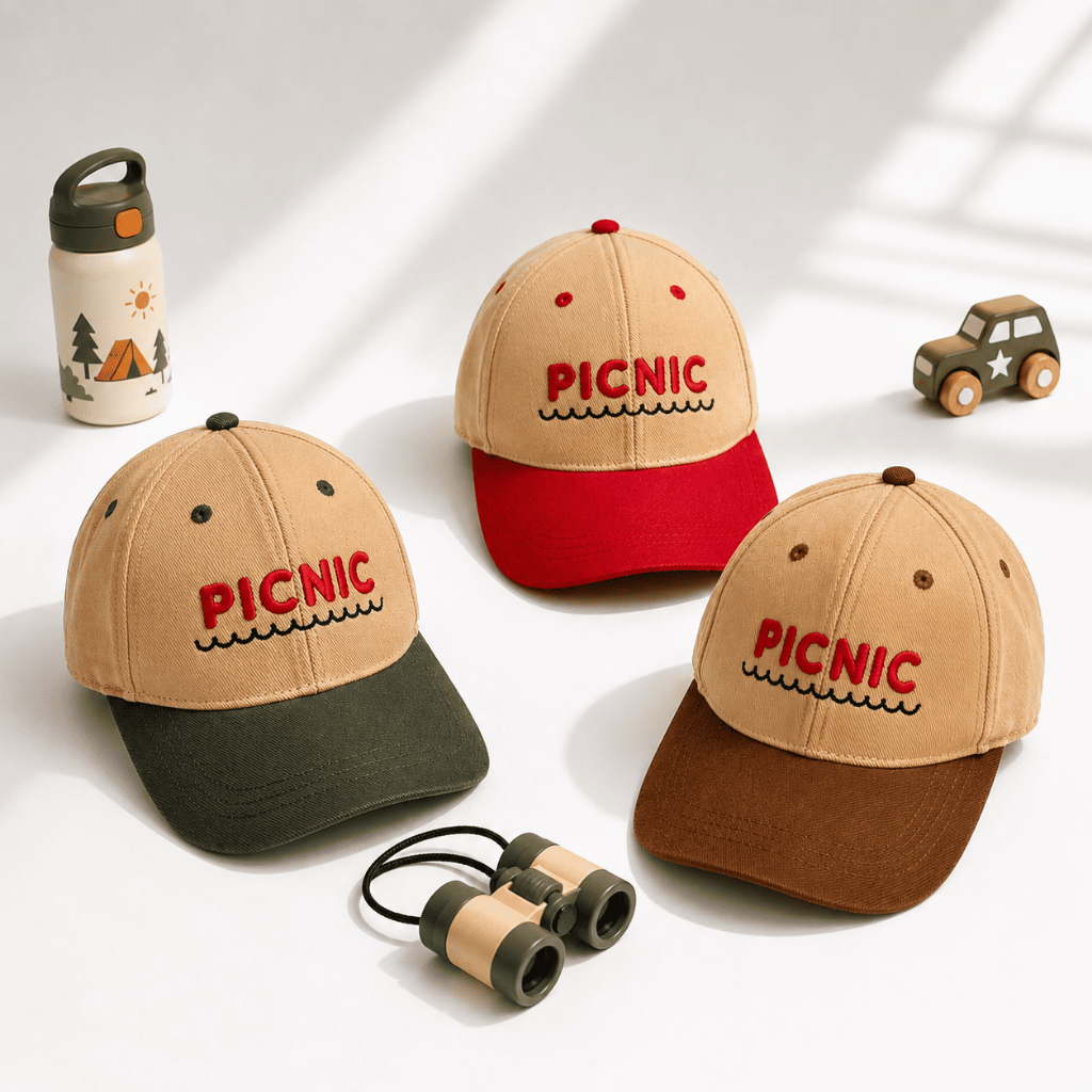Bambino - Topi Baseball Anak Laki Laki Motif Picnic Topi Anak Cowok Usia 2 - 8 Tahun Fashion Korea