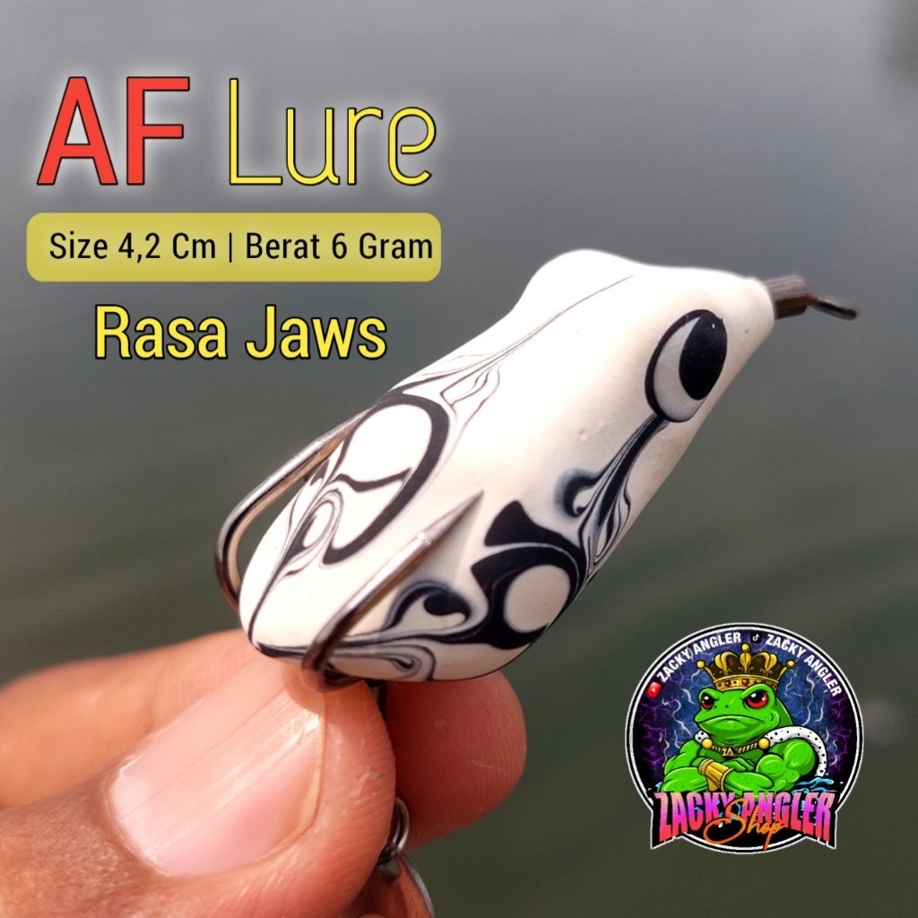 Soft Frog Rasa Jaws AF Lure Umpan Casting Gabus Suara Jaws