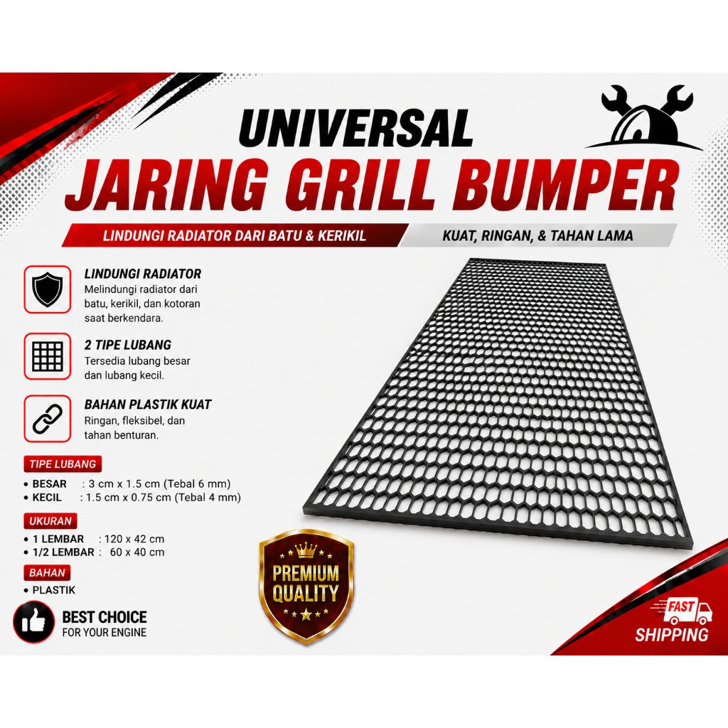 Jaring Grill Bumper Plastik Mobil Apv Luxury