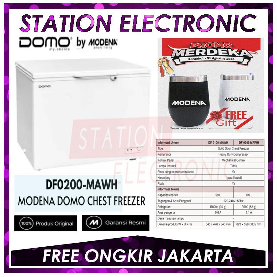 DOMO CHEST FREEZER DF 0200 MAWH / FREEZER DOMO BY MODENA DF-0200-MAWH