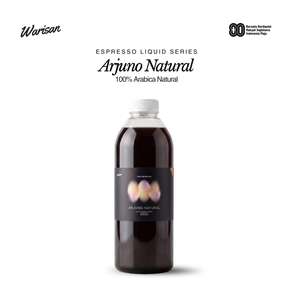 Warisan Roasters Espresso Cair 100% ARABICA ARJUNO NATURAL 1000ml Fruity Liquid Espresso Single Orig