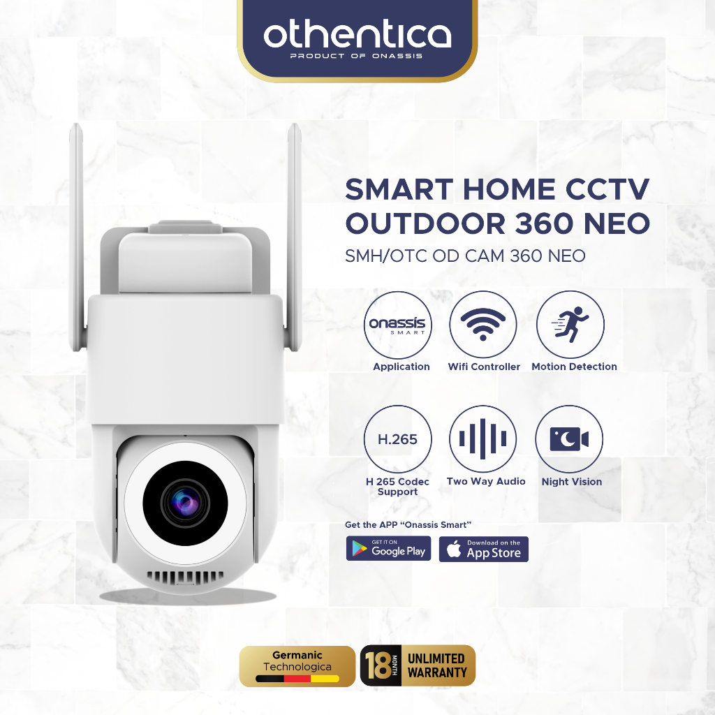 Onassis Othentica Smart Camera CCTV 360 Neo Outdoor HD Resolusi TwoWay Audio Night Vision