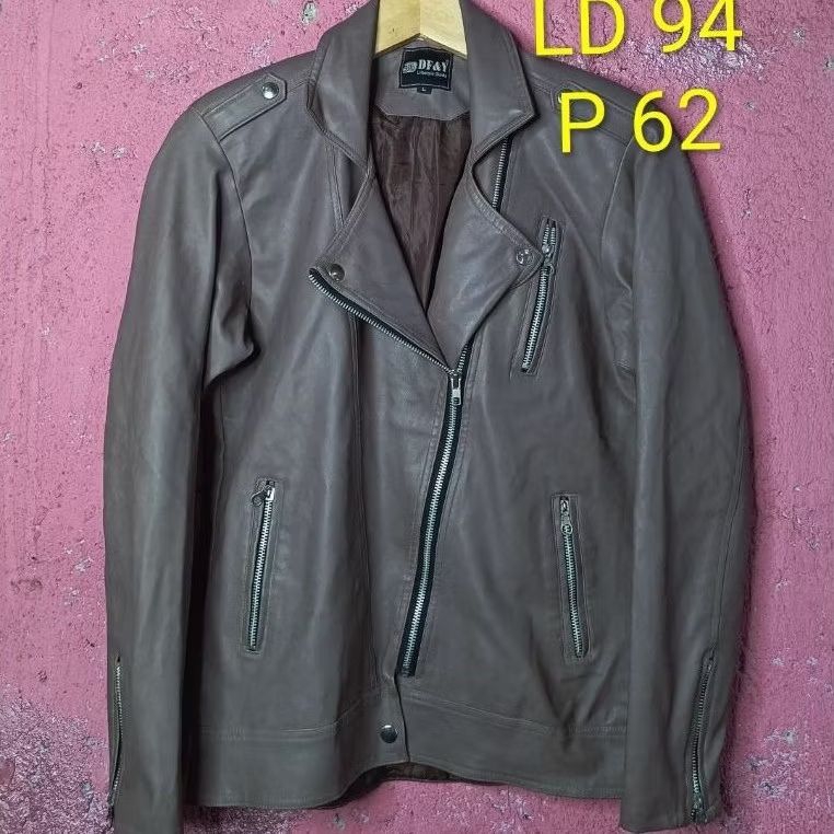 Jaket Ramones kulit sintetis