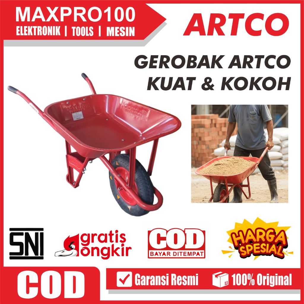 Gerobak Sorong ARTCO Original / Angkong Kereta Sorong Pasir Proyek Kebun