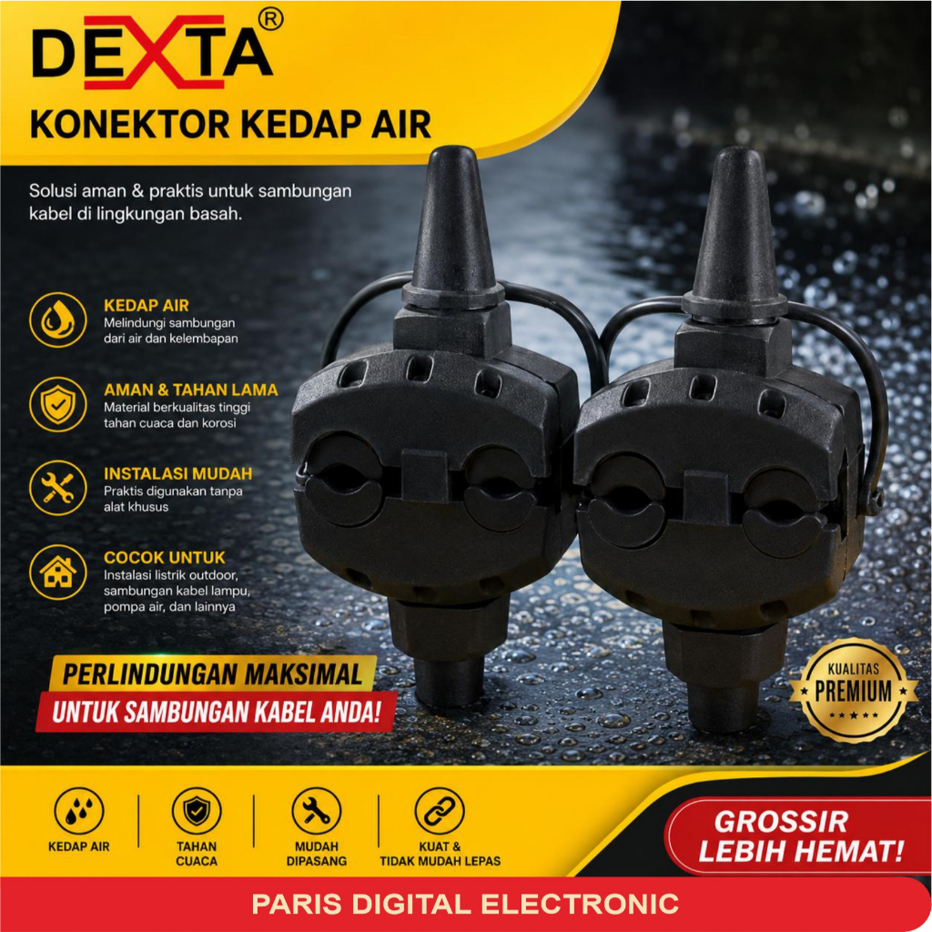(GROSSIR) KONEKTOR KABEL LISTRIK PLN KEDAP AIR DEXTA CONECTOR TWISTED PLN CONEKTOR KABEL SR