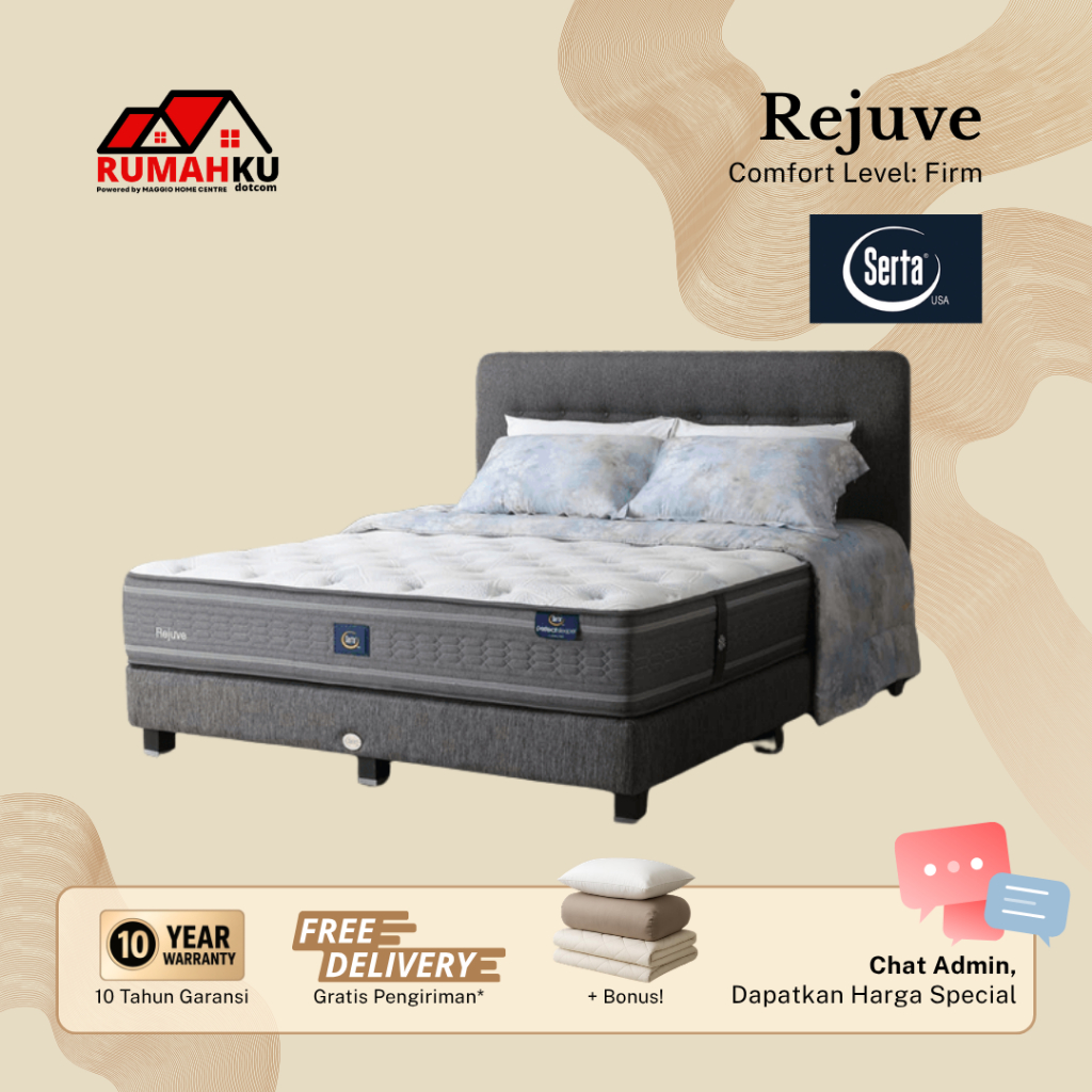 KASUR SERTA - SPRINGBED SERTA - KASUR KESEHATAN - KASUR PREMIUM - REJUVE M26 - SERTA