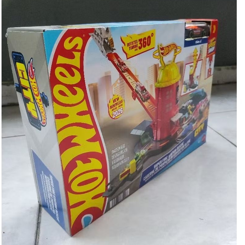Hotwheels City Super Fire Station Rescue - NEW