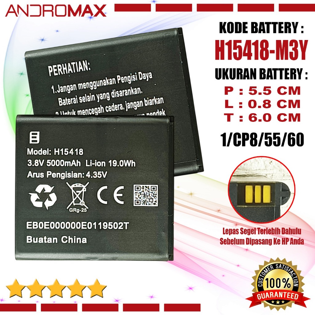 Baterai Original H15418 Untuk Modem Mifi M3Y M3Z M3S DC003 DC007 M26Z1Z M26Z1H MF68E Wifi Hinet