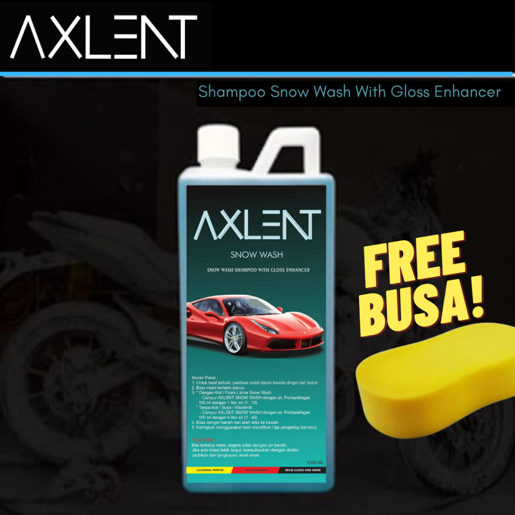 AXLENT SNOW WASH Sabun Shampo Motor Salju 1 Liter