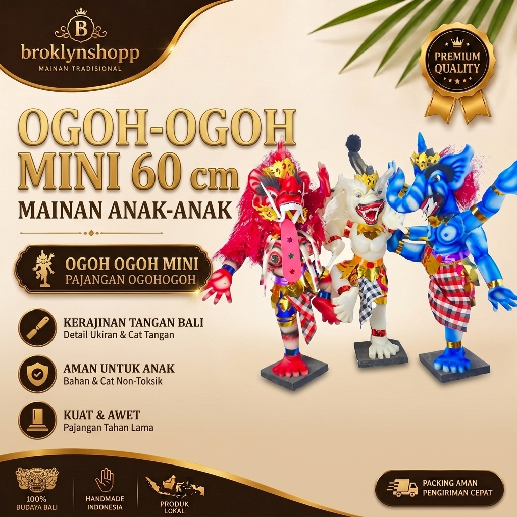 Ogoh-Ogoh Mini 60 cm- Mainan Anak-anak - Ogoh Ogoh Mini - Pajangan Ogohogoh - Ogoh Ogoh Ganesha - Og