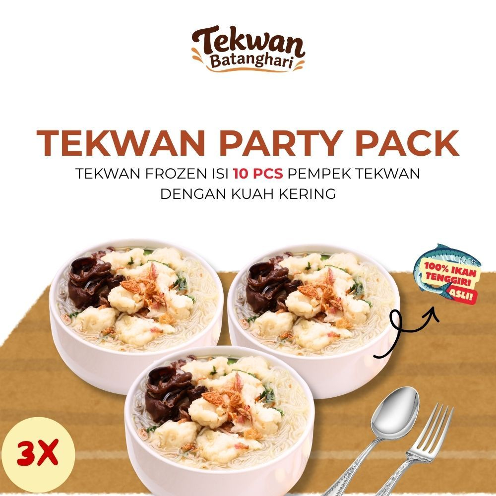 4.TEKWAN BATANGHARI – Tekwan Party Pack isi 10 Pcs / Taekwan Homemade Ikan Tenggiri Asli Kemasan Bek