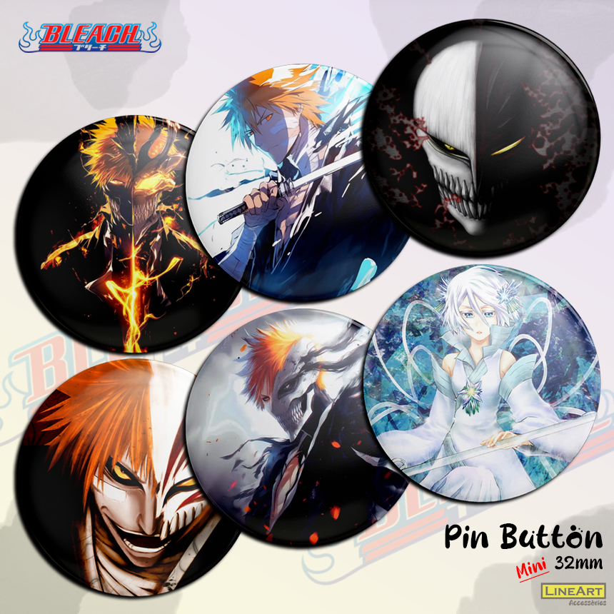 [LINEART] MINI Pin Plastik Bros ANIME BLEACH Ukuran 32mm