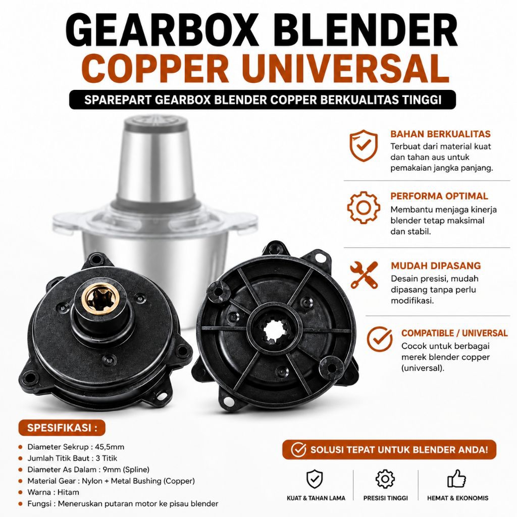 GEARBOX BLENDER COPPER | GEARBOX BINTANG BLENDER COPPER | GEARBOX GIGI 5 BLENDER COPPER.