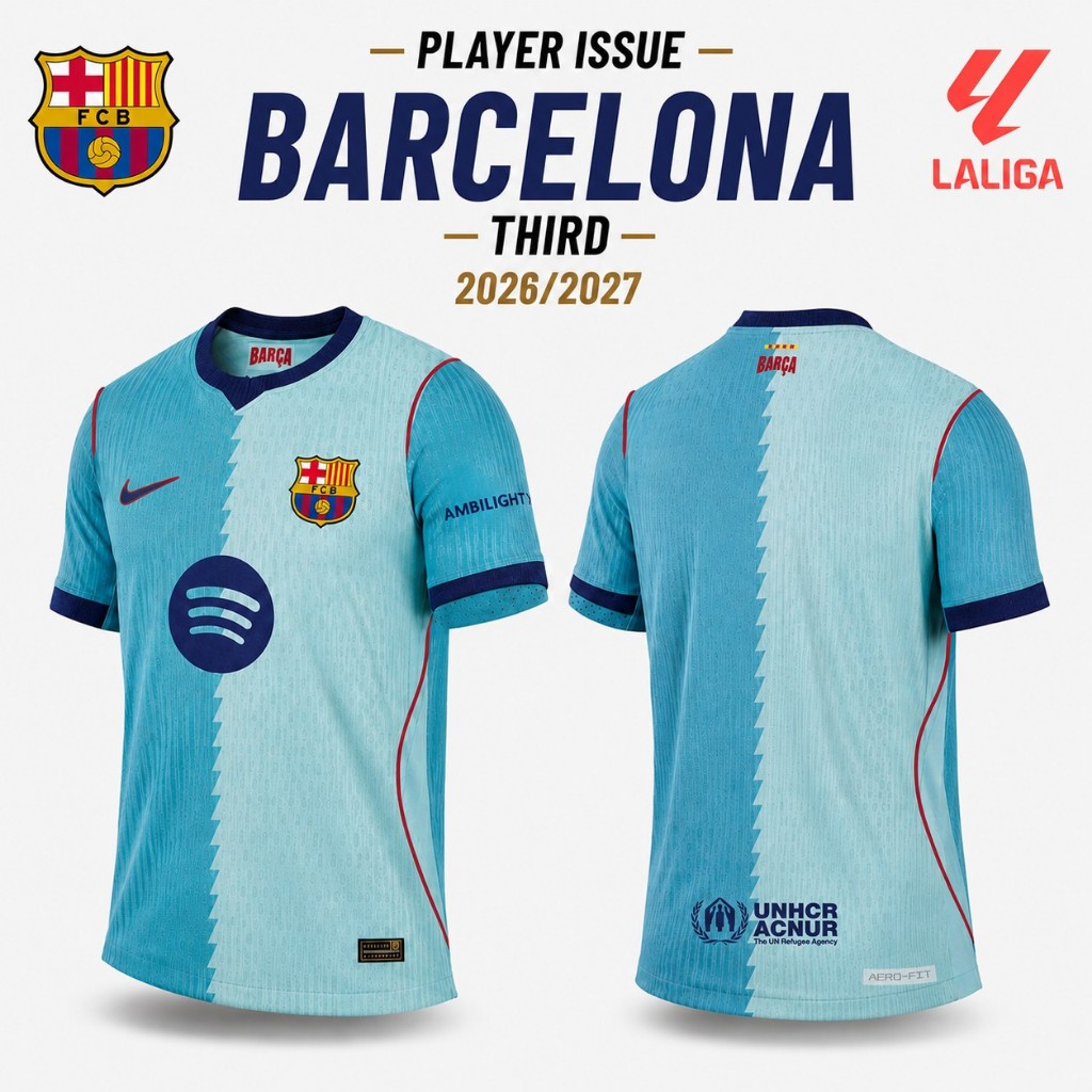 ( PLAYER ISSUE ) Jersey Bola Barcelona Third 3rd 2026/2027 New Player Issue PREMIUM