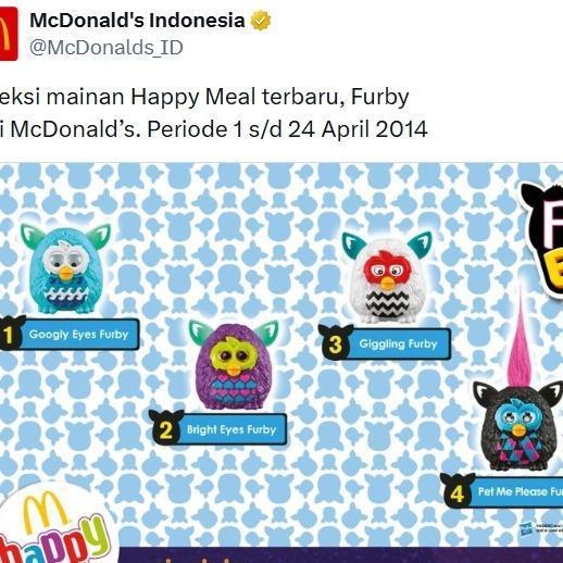 MAINAN HAPPY MEAL FURBY BOOM TAHUN 2014 HASBRO