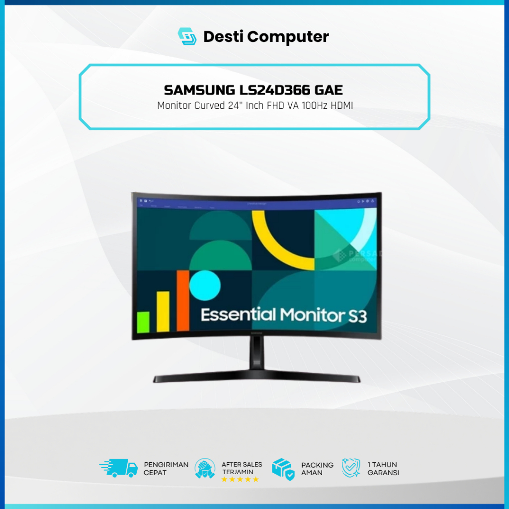 Samsung LS24D366 Curved LED Monitor 24" FHD 100Hz