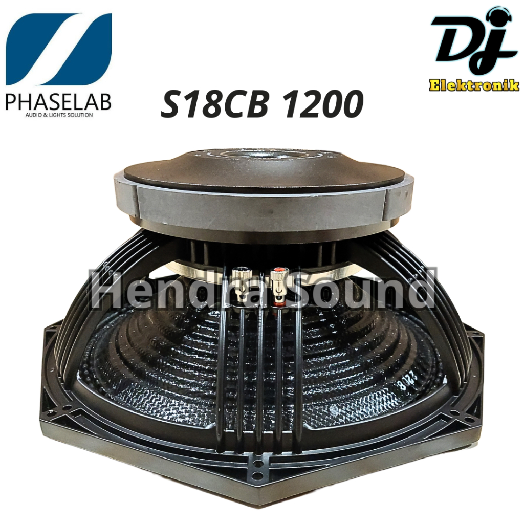 Speaker Komponen Phaselab DR Audio S18CB1200 / S18 CB 1200 / S18 CB1200 - 18 inch (CARBON)
