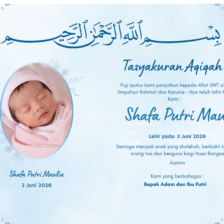 Jasa Cetak Undangan Premium Art Paper | Full Color | Free Desain