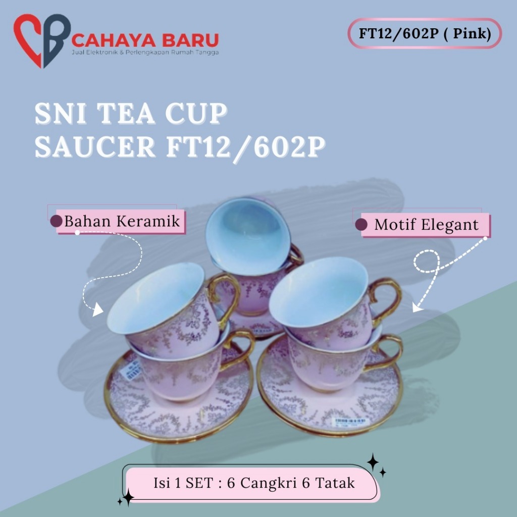 SNI TEA CUP SAUCER FT12/602P