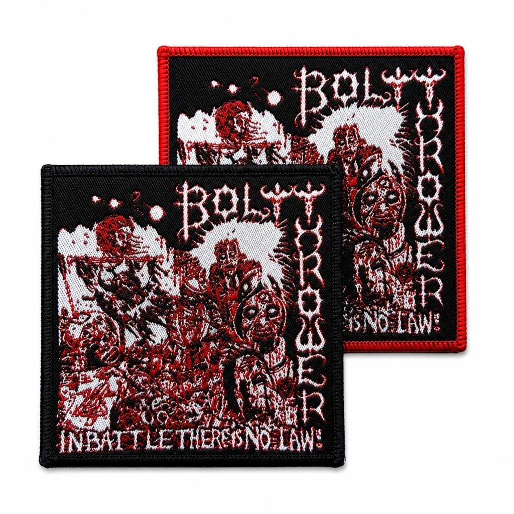 Patch woven Bolt Thrower, Aksesoris battle jacket dan vest - Music fashion - Emblem band metal