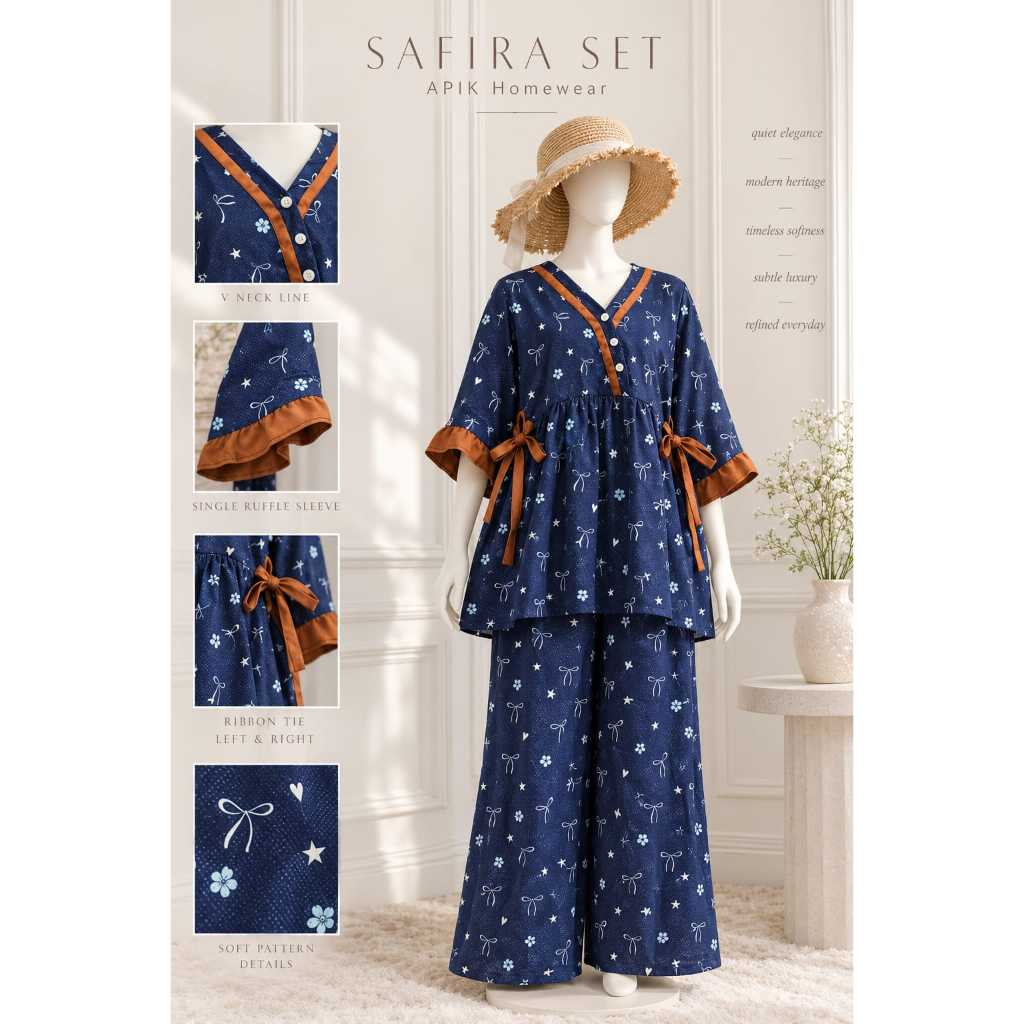 APIK | One Set Kimono SAFIRA SET Busui Rayon Viscose