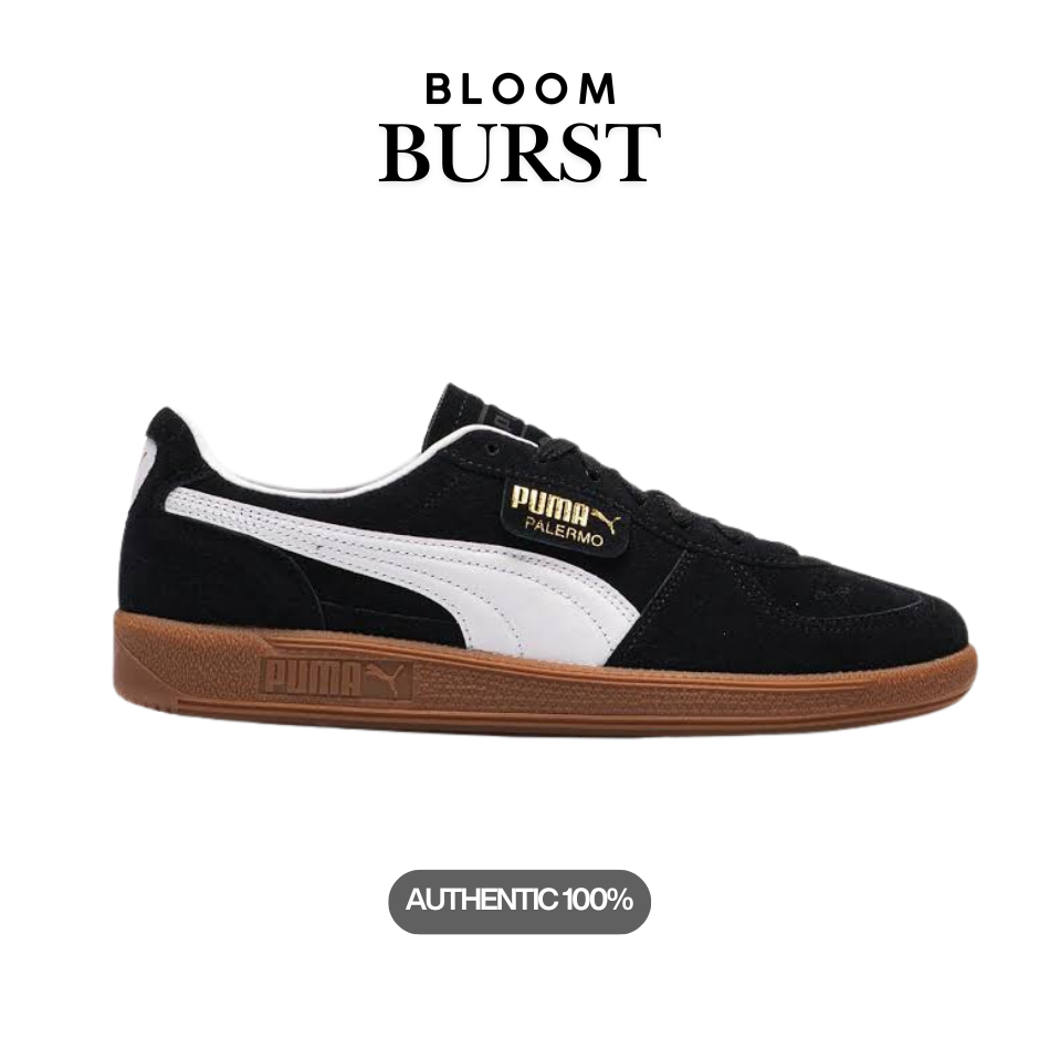 Puma Palermo Black White Gum Suede