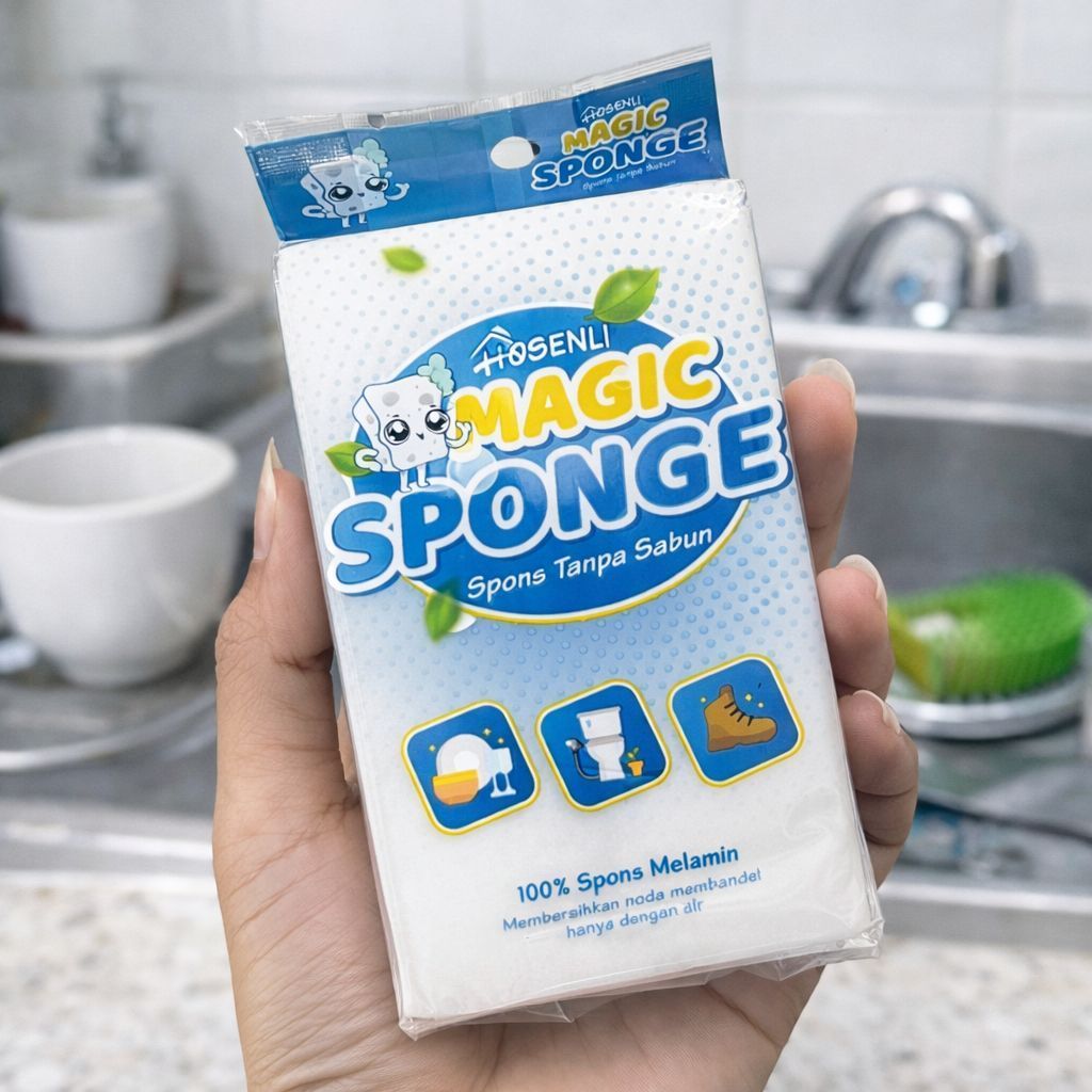 MH - Spons Ajaib Magic Sponge Melamine Pembersih Kerak Karat Panci Wastafel Noda Membandel