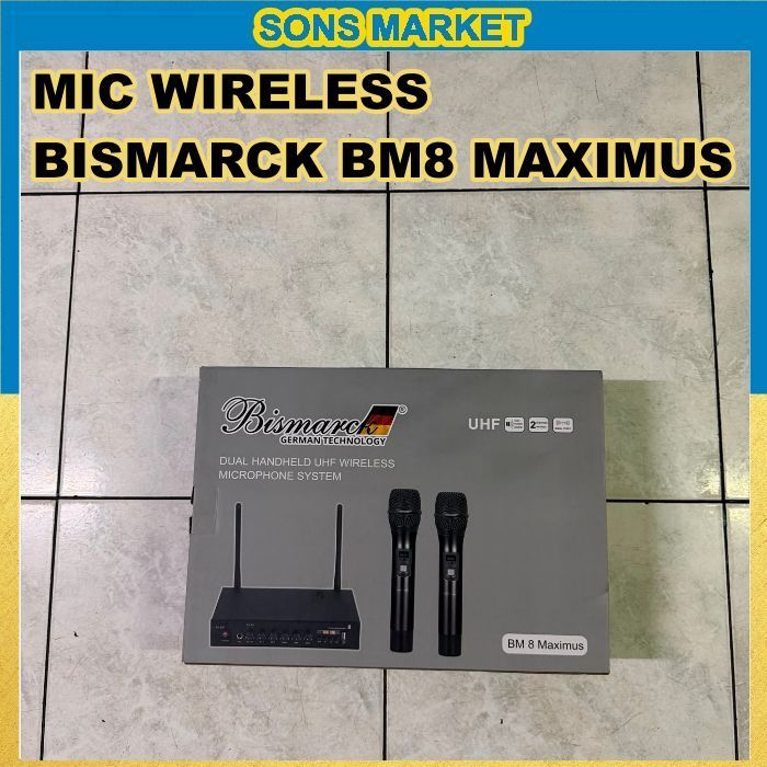 Mic Wireless Profesional Bismarck BM8 Maximus + Hardcase Microphone Bluetooth USB