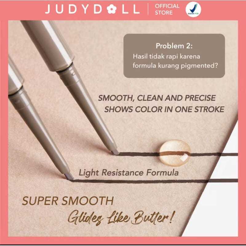 Judydoll-Judydoll Slim Gel Eyeliner-Eyeliner Pencil Eyeliner Pen Liquid Eyeliner Celak Mata Kajal Ey