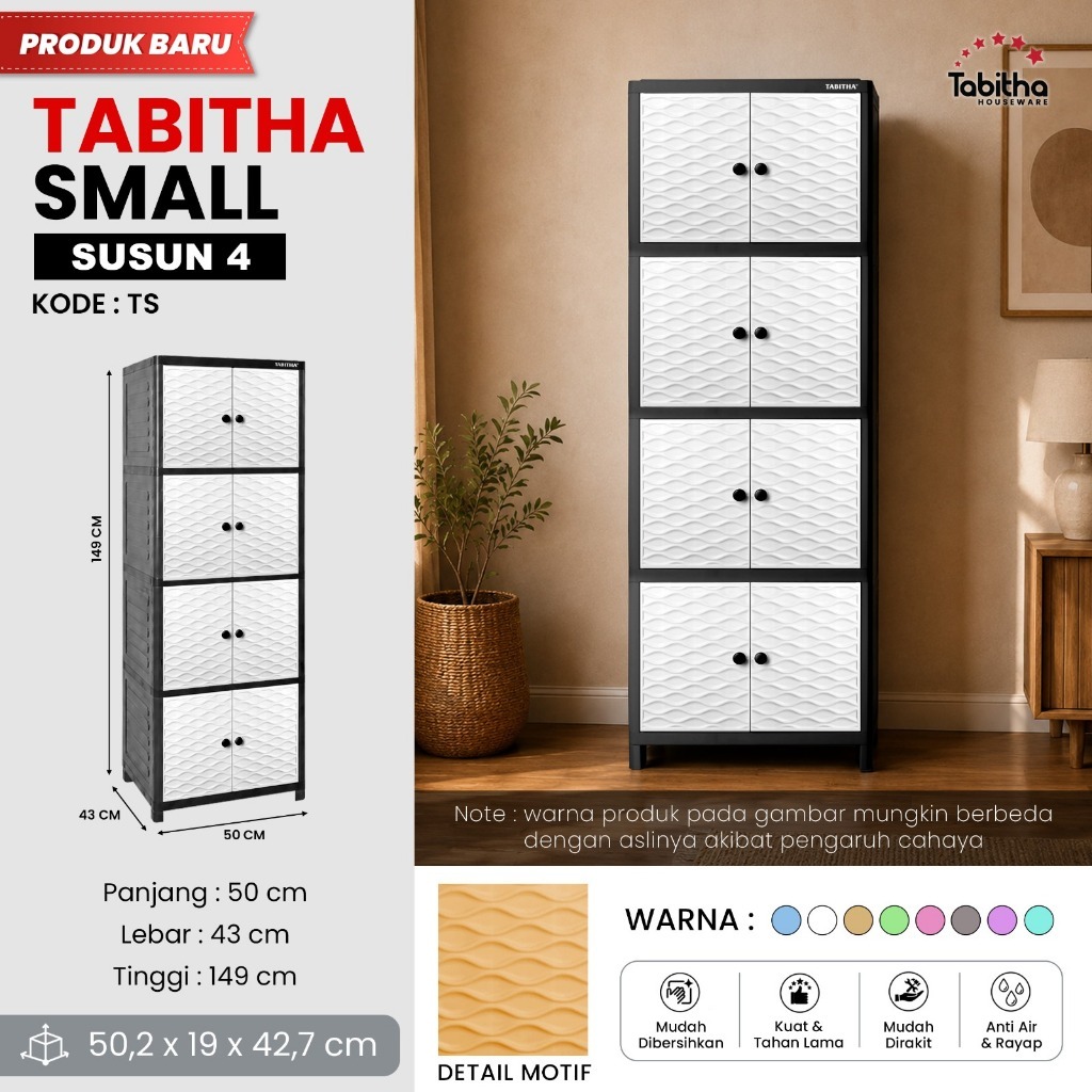 LEMARI PAKAIAN PLASTIK TABITHA LEMARI SERBAGUNA TABITHA SMALL