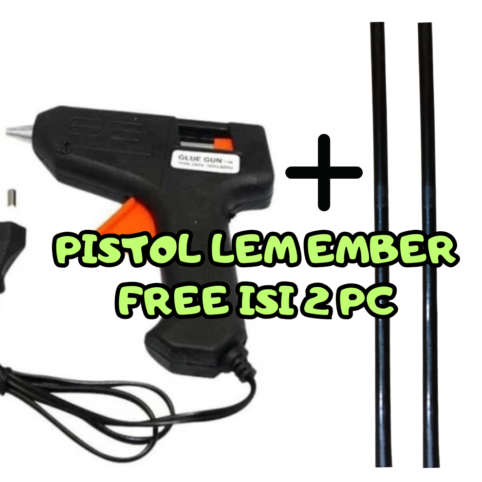 Paket Alat Tembak Lem Listrik Ember / Alat Tembak Lem Ember Plastik Anti Bocor free isi Refill