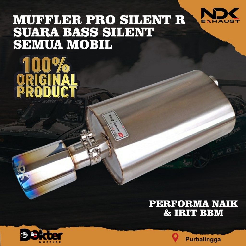 KNALPOT MOBIL RACING PRO SILENT TIPE R NDK EXHAUST SUARA NGEBASS SILENT FULL STAINLESS