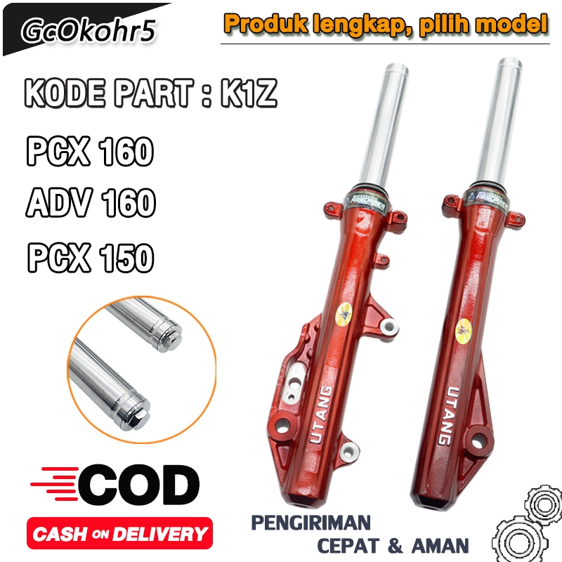 SHOCKBREAKER MODIFIKASI PCX 160, ADV 160, PCX 150 PERAK MERAH KODE K1Z KANAN KIRI TINGGAL PASANG