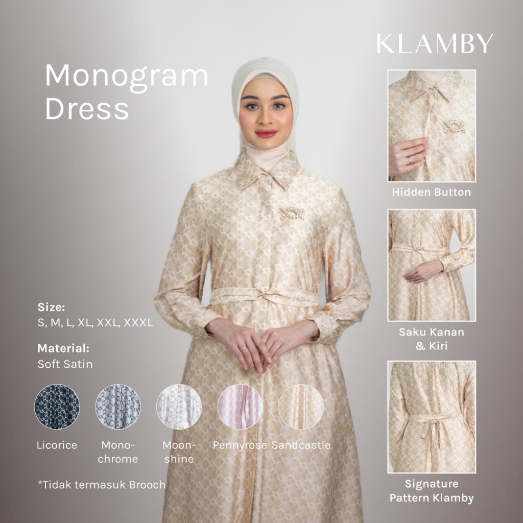 Klamby - Monogram Dress Sandcastle