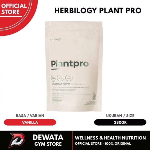 Herbilogy Plant Pro Powder 280g Vegan Pea Protein Isolate, Diet Friendly Whey Protein