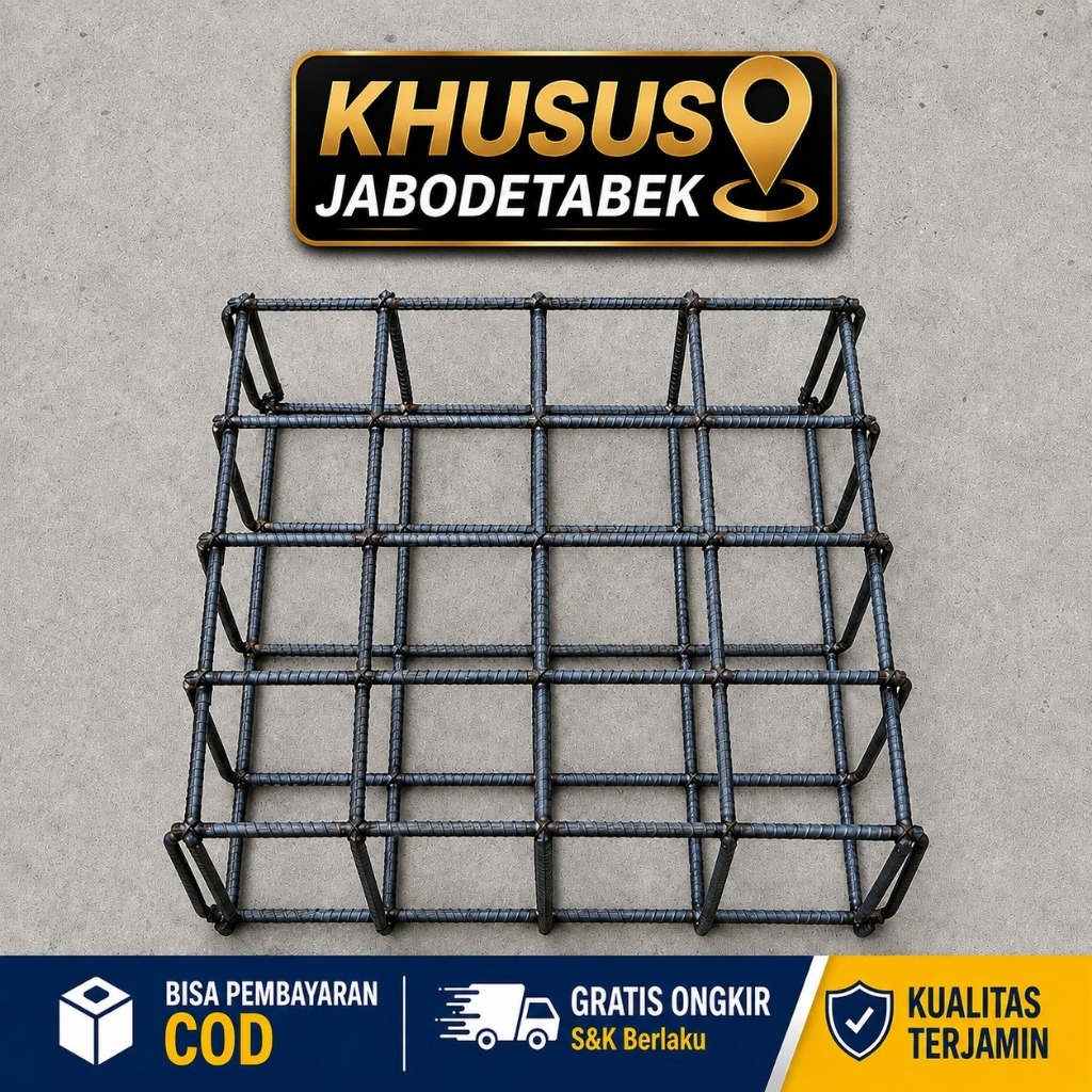 Cakar Ayam Besi 40x40 / 50x50 / 60x60 / 70x70 / 80x80 Besi { 13 MM } - Pondasi Rumah Besi Ulir