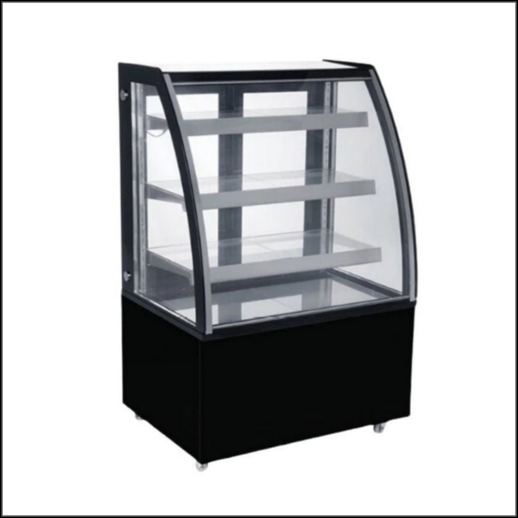 GEA ARC-271Y CURVED GLASS CAKE SHOWCASE / SHOWCASE CAKE / SHOWCASE KUE / CAKE DISPLAY COOLER / SHOWC