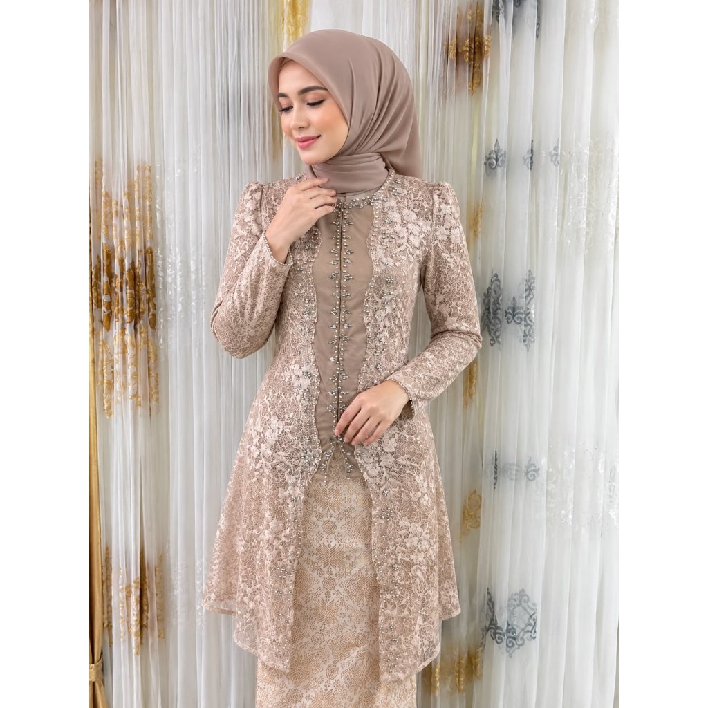 (Free Hijab) Kebaya Tunik Wanita Modern Model Terbaru Kekinian | Kebaya Wisuda - Kebaya Lamaran