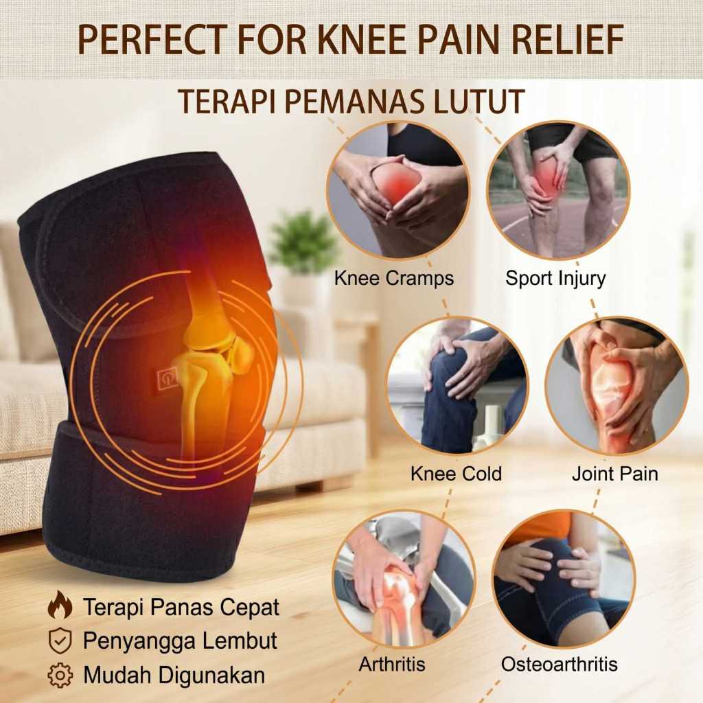 Terapi Sendi Lutut Alat Terapi Sendi Lutut Kaki Pelindung Lutut Heating Therapy Knee Support