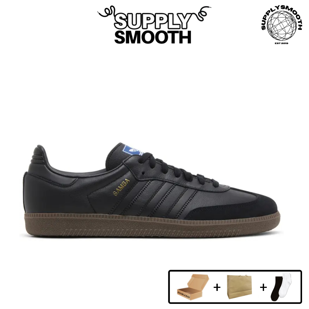 Sepatu Sneakers Samba OG Core Black Gum Triple Black - SUPPLYSMOOTH