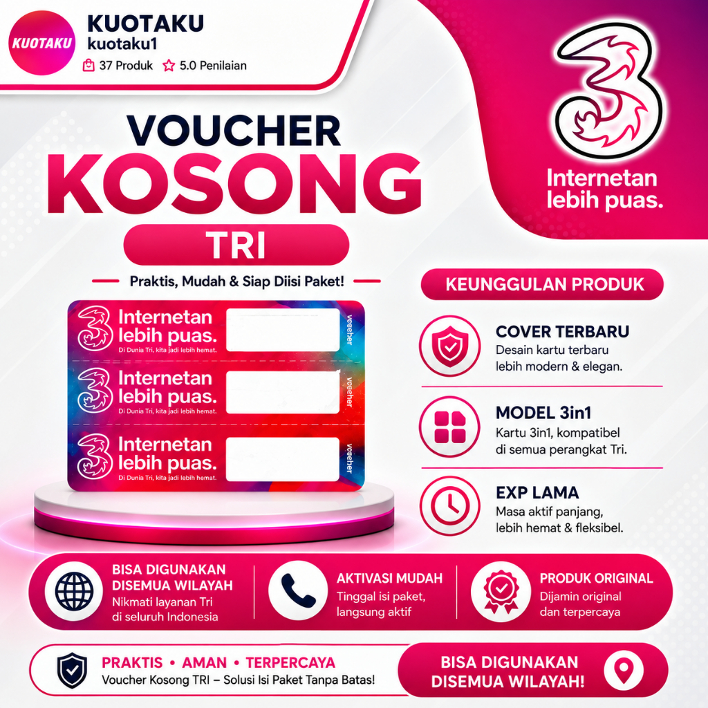 VOUCHER KOSONG TRI - BAHAN INJECT