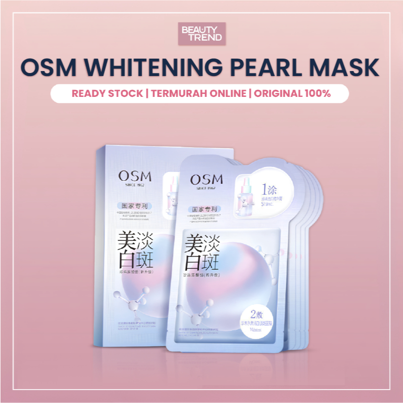 [READY ORI] OSM Mask Pearl Whitening Sheet Mask Masker Mencerahkan Wajah Viral Douyin TikTok