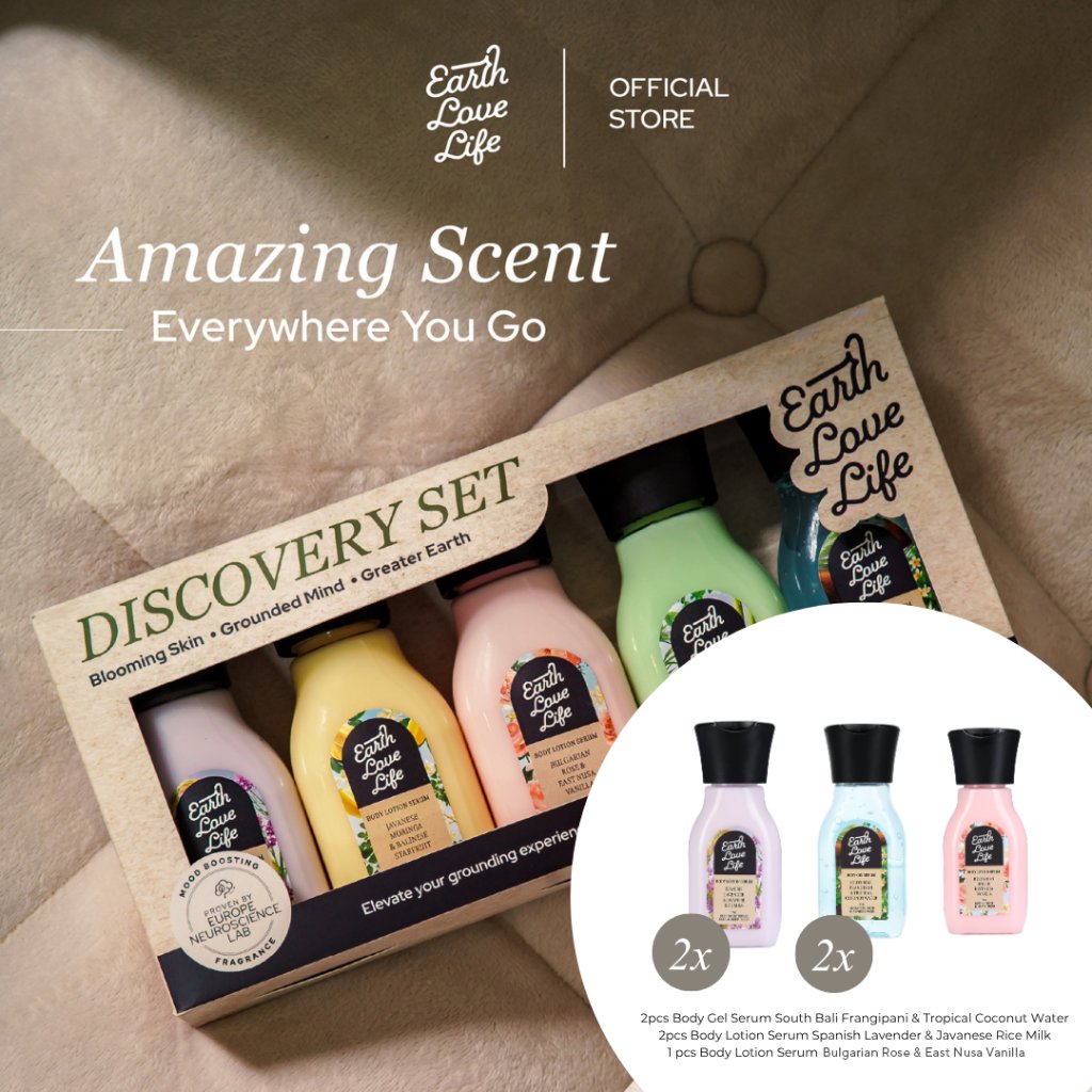 Earth Love Life Discovery Set Body Wash and Body Lotion 60mL | Body Care Set | Body Wash Wangi | Bod