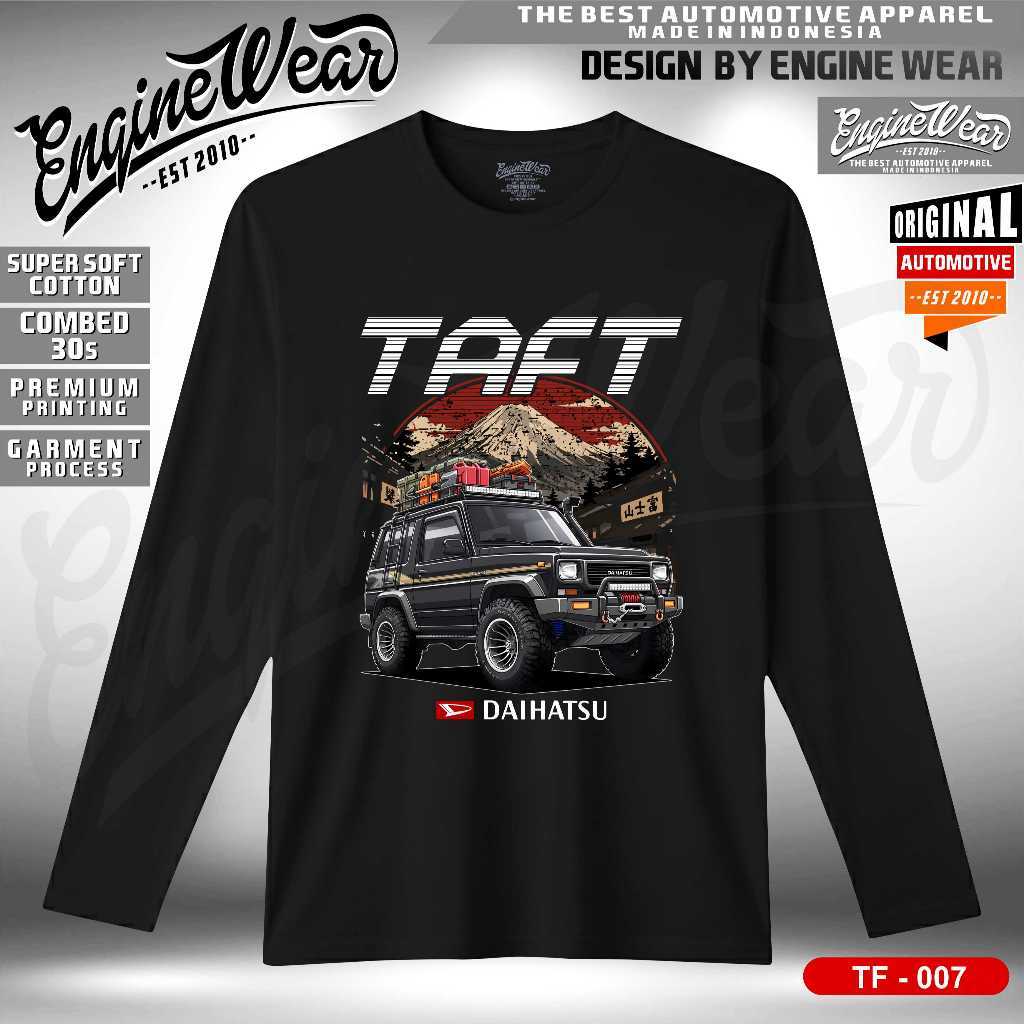 Enginewear kaos taft GT kaos lengan panjang tshirt mobil daihatsu taft GT baju offroad katun combed 